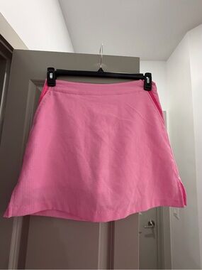 Lily Hagen Pink Seersucker Lined Skort